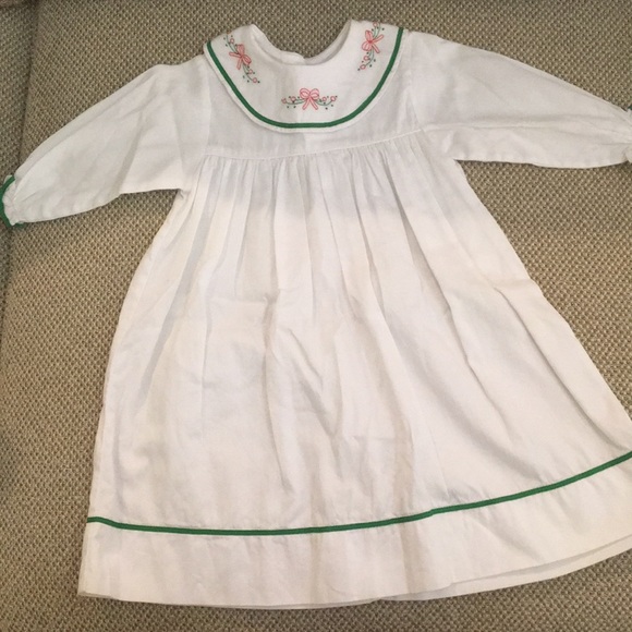 auraluz christmas dress Auraluz Shadow Embroidered Holly Christmas Dress 18 months